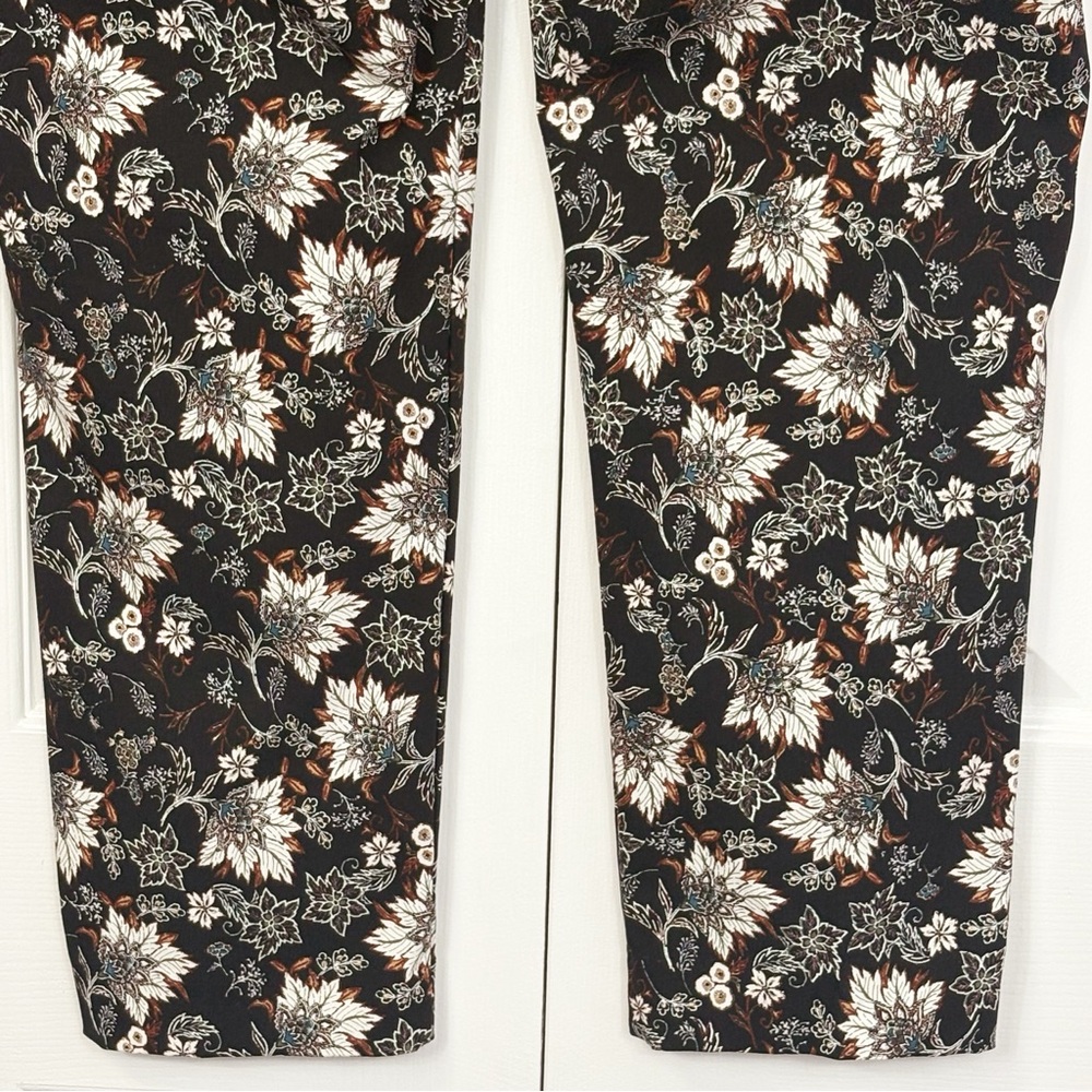 Preswick & Moore Black Multi Floral Stretch Pull-On Slim Ankle Pants 2X - Picture 16 of 16